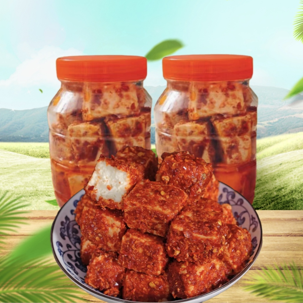 无油腐乳河南信阳新县海燕特产纯手工豆腐乳古老方法制作