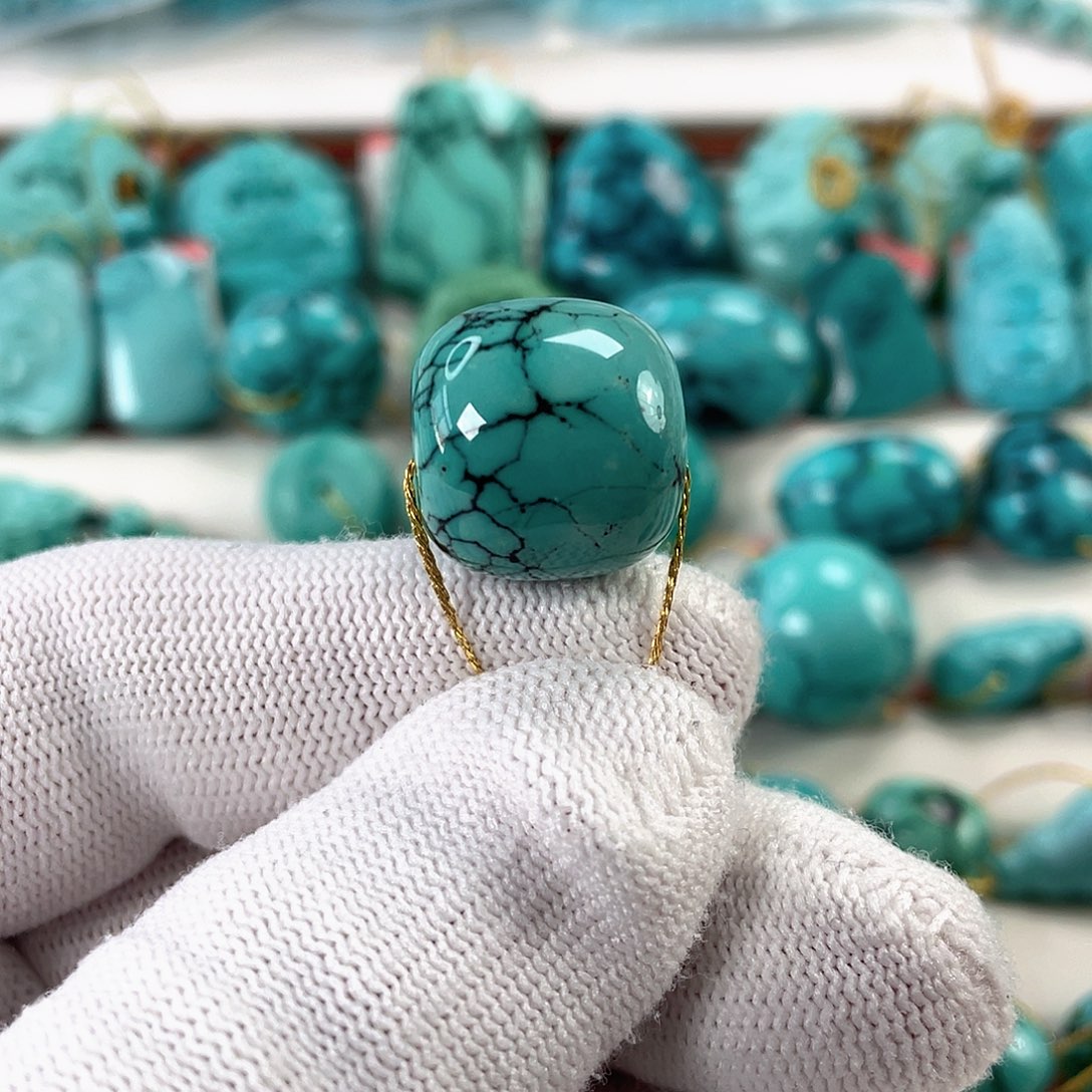 绿松石未镶嵌车挂直径16.8