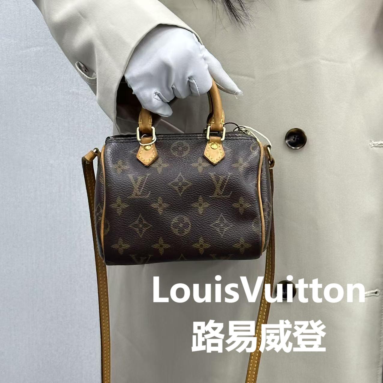 95新 LouisVuitton/路易威登 speedy nano斜挎包/H06838