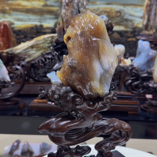 硅化玉摆件未镶嵌