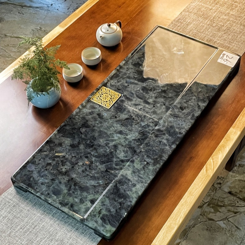 蓝翡翠（80*33）天然奢石茶盘（1580优惠联系客服）