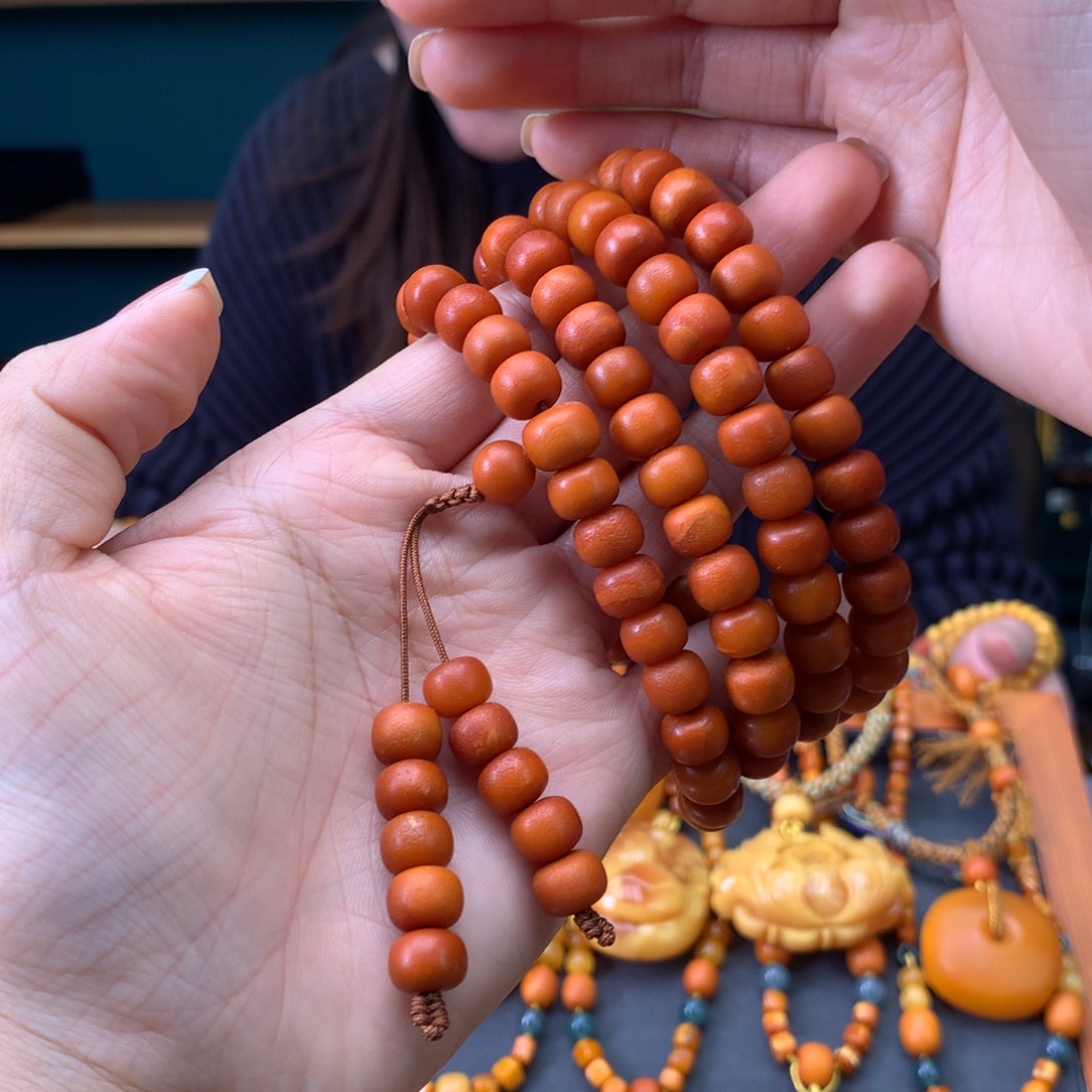 蜜蜡未镶嵌手串天然