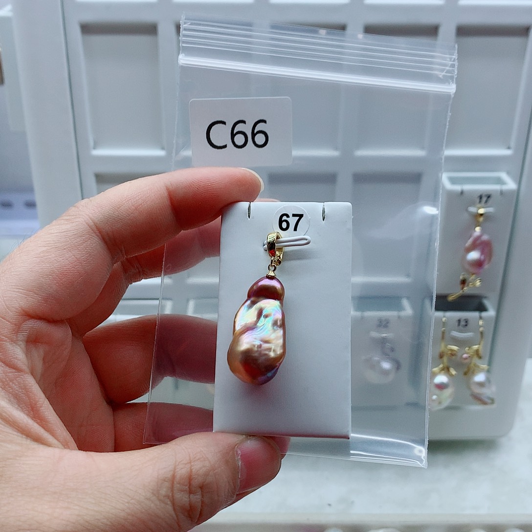 合金淡水珍珠吊坠(不含链)