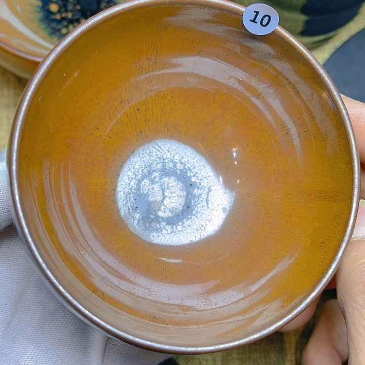 茶盏龙窑柴烧帝王黄钵钵器型9.6口径