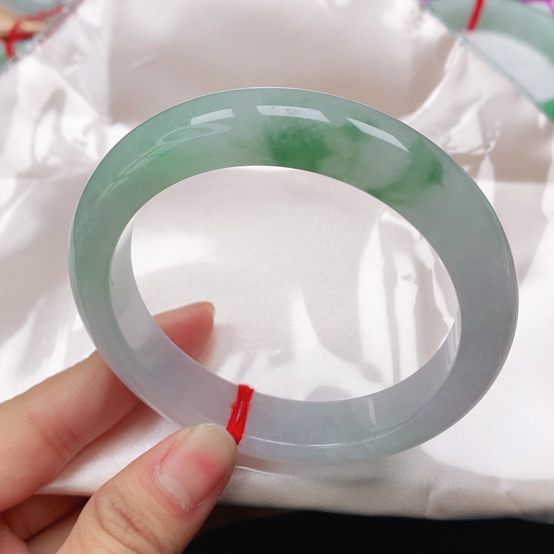 翡翠手镯未镶嵌天然翡翠手镯56