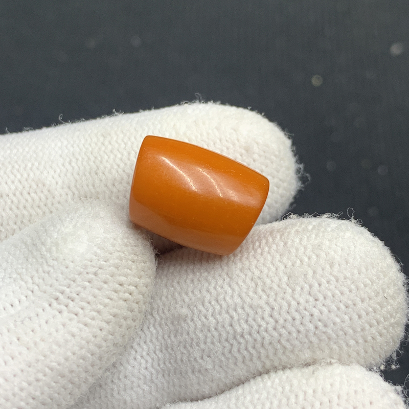 Q1229保真原矿俄料尺寸11.2*14.7mm蜜蜡单颗马蹄斜切顶珠支持复检