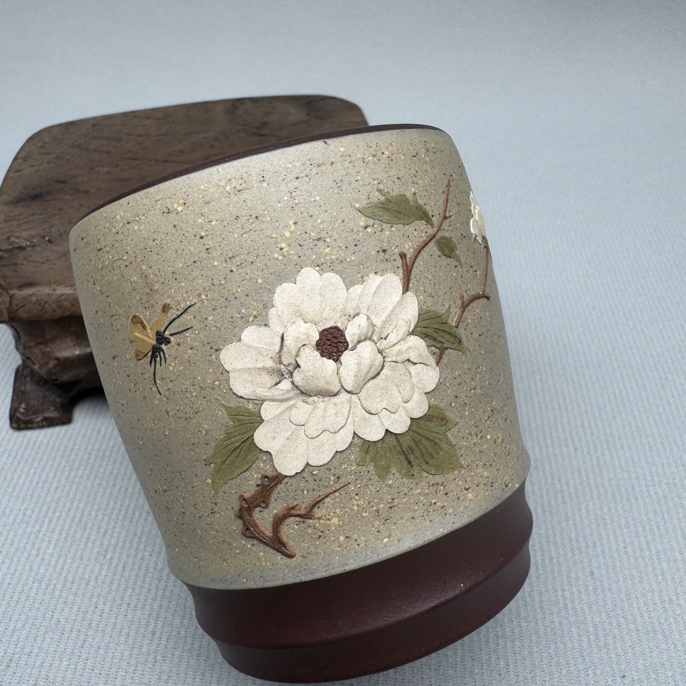 【龚卫壶艺】主人杯，紫泥粉桨，半手工，180cc