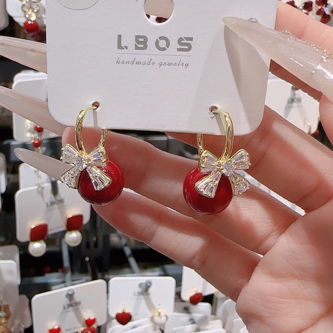 锆石铜合金925银耳环