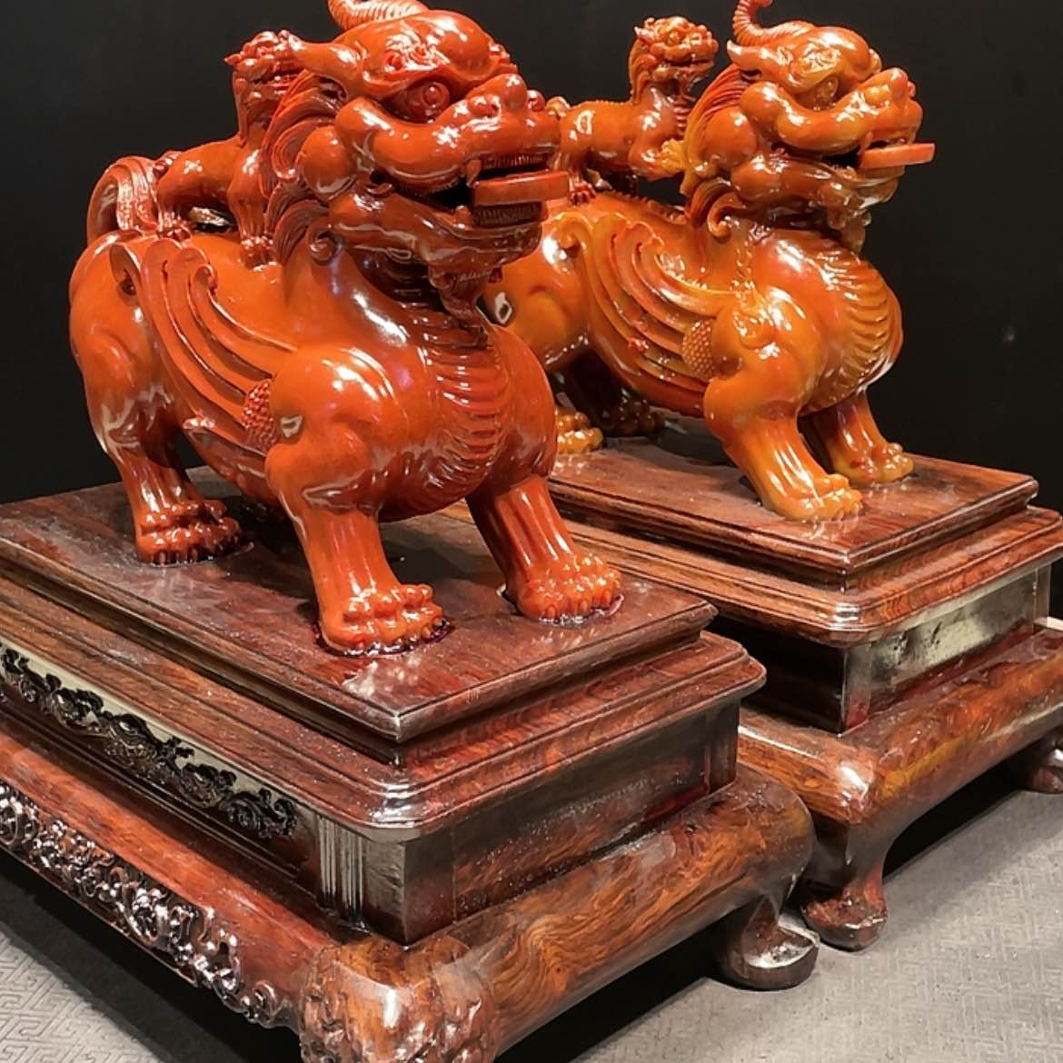 【闪购商品】寿山石红***·皮秋摆件工艺品