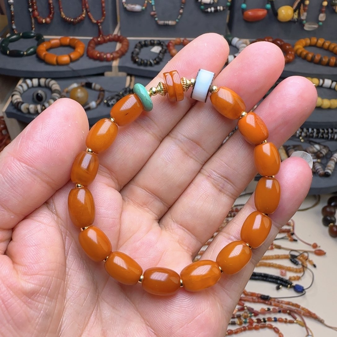 蜜蜡颈饰未镶嵌zv k f h j k