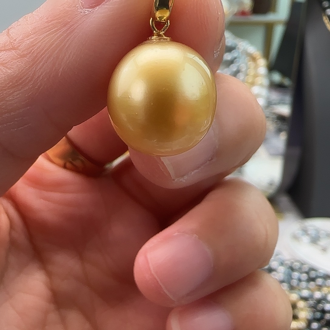 海水珍珠银S925镶嵌颈饰