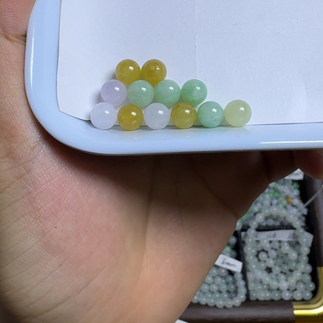 翡翠散珠卡7多宝圆珠