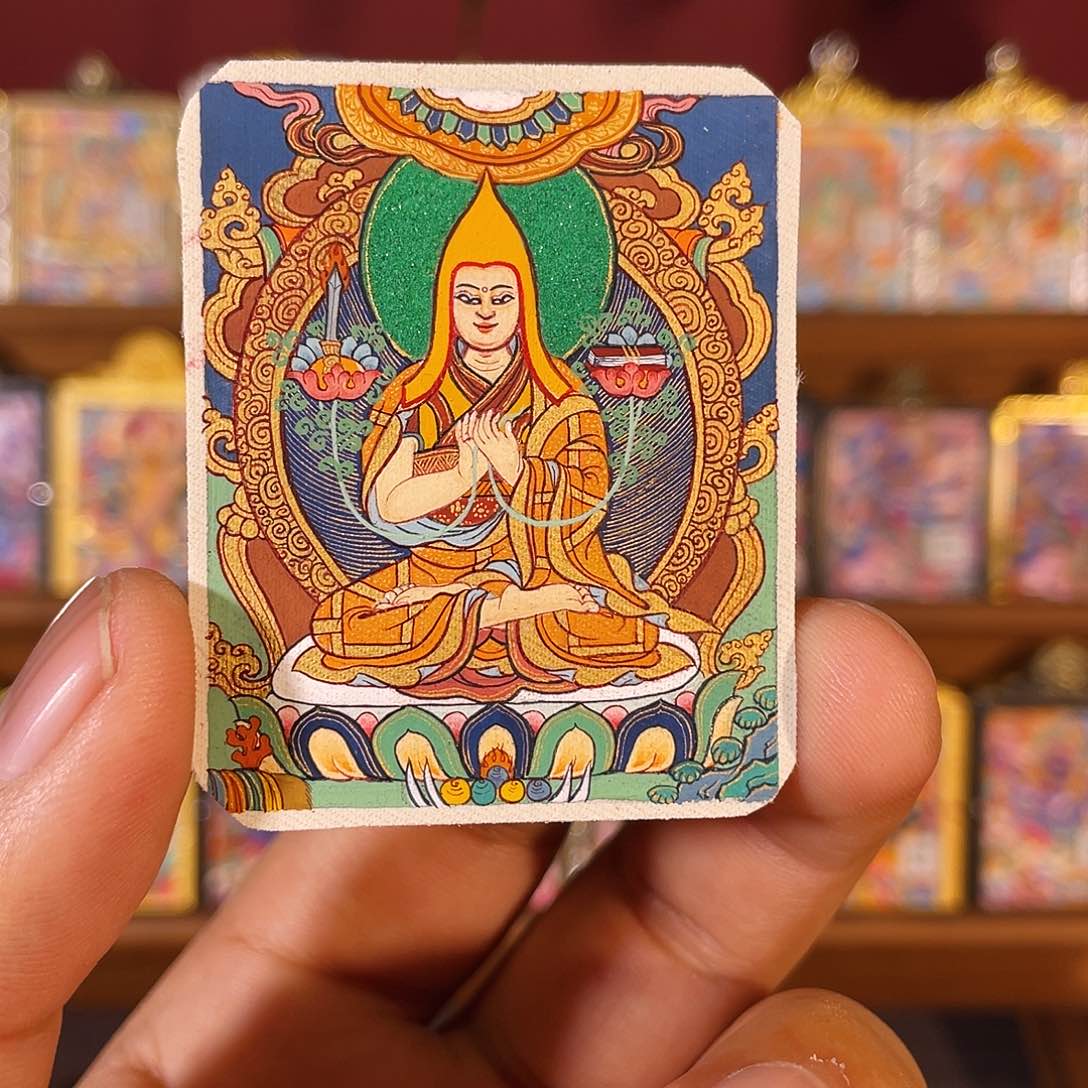 不**果宗喀巴大师热贡小唐卡