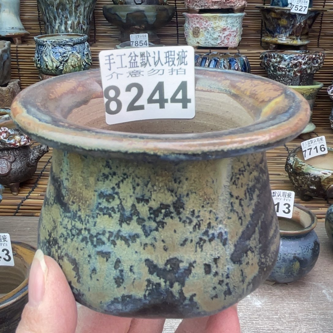 手工花盆默认瑕疵完美者勿拍