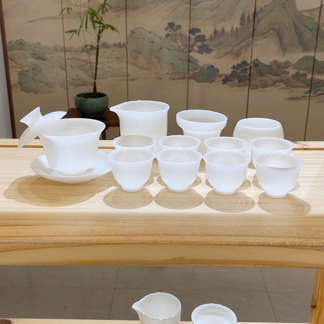 瓷片璞玉白瓷13件