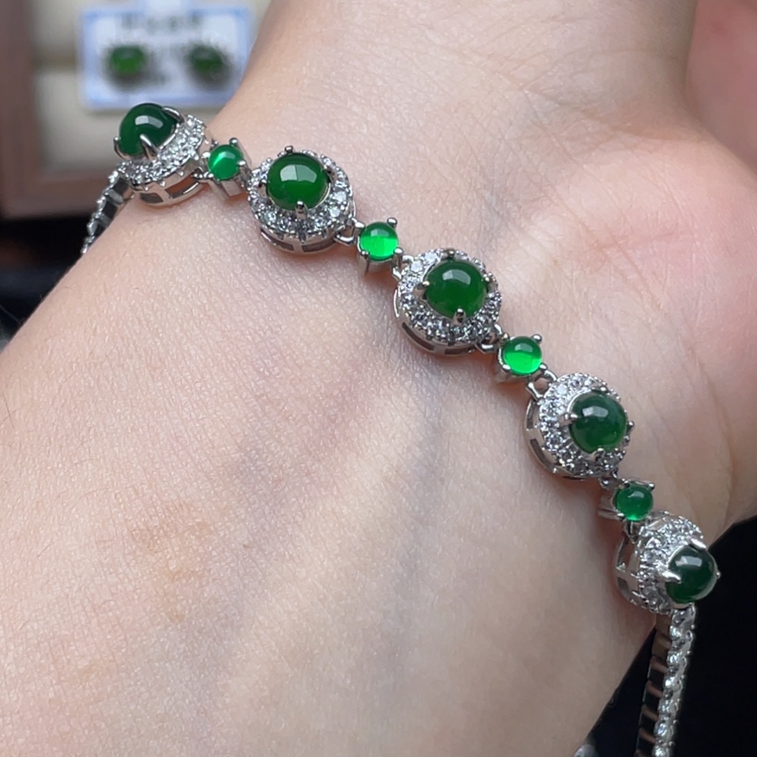 翡翠合金手链翡翠A货