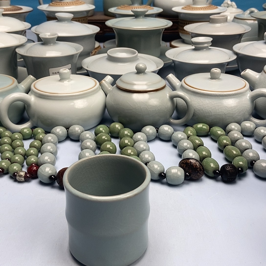 杯仿古釉竹节杯原矿原釉原产地