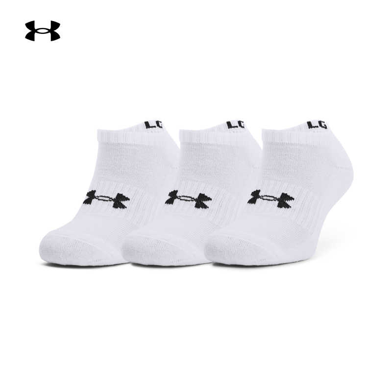 UA安德玛No Show男女训练舒适透气休闲运动袜子-1363241【三双装】