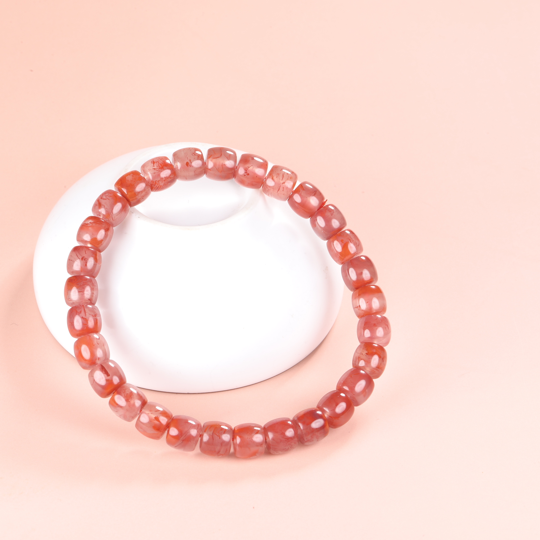 【飾上】凉山南红直切手串F009-1087 多样性发其一