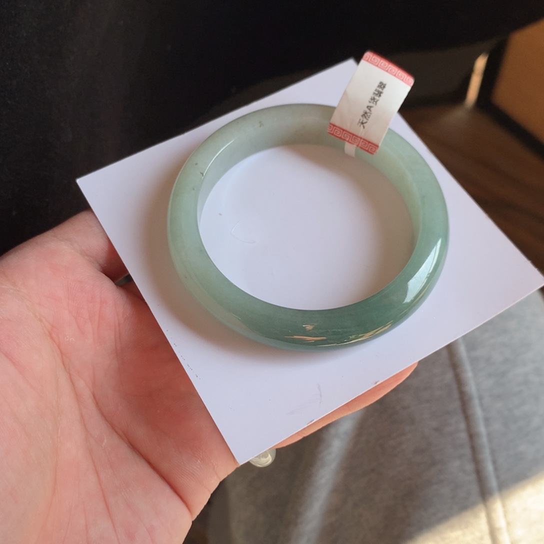 翡翠未镶嵌手镯37号57