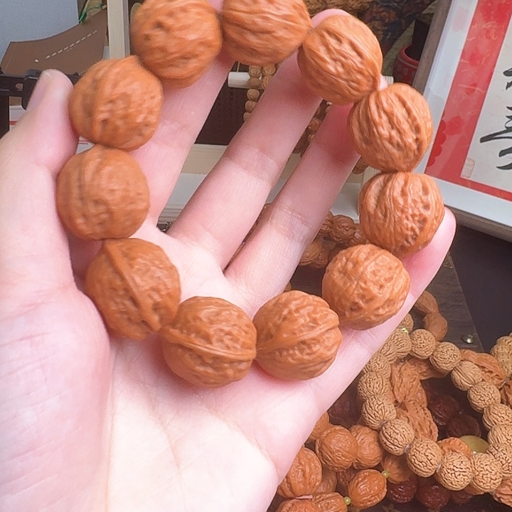 文玩核桃手串无损打孔八楞