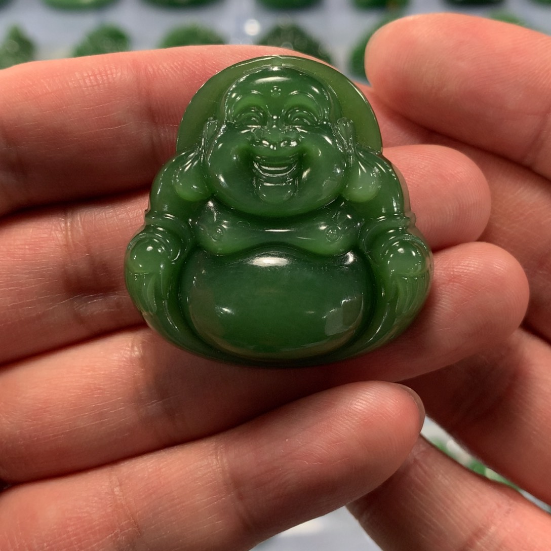 和田玉（碧玉）未镶嵌吊坠(不含链)轻*