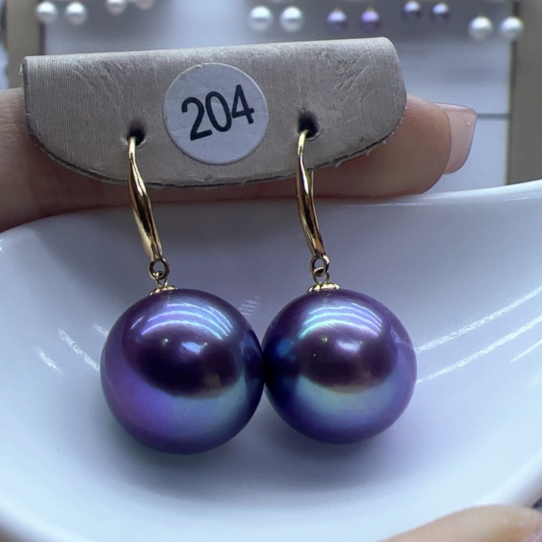 淡水珍珠耳饰18K金镶嵌