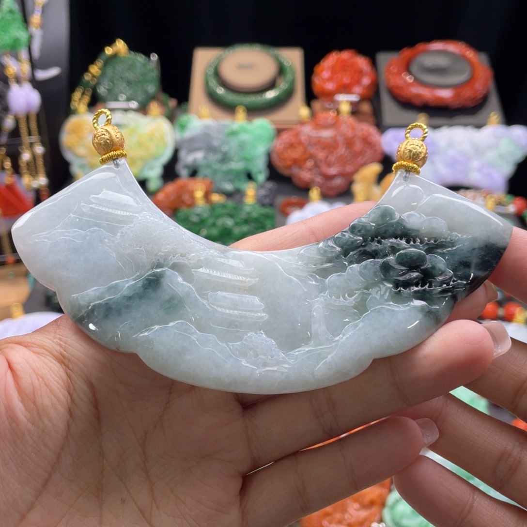 翡翠颈饰未镶嵌代编织
