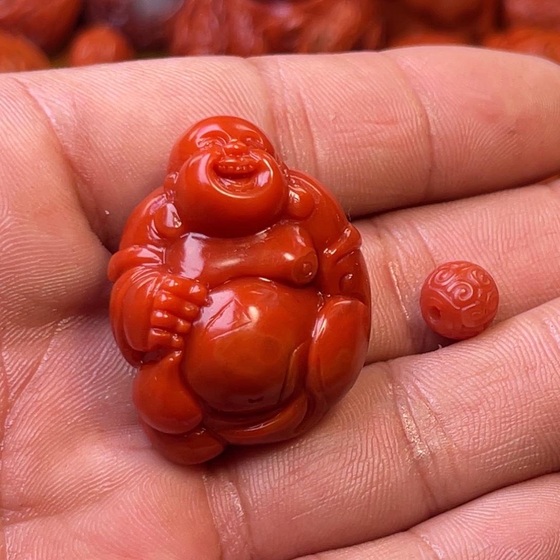 B***e南红玛瑙未镶嵌川料精工佛公吊坠