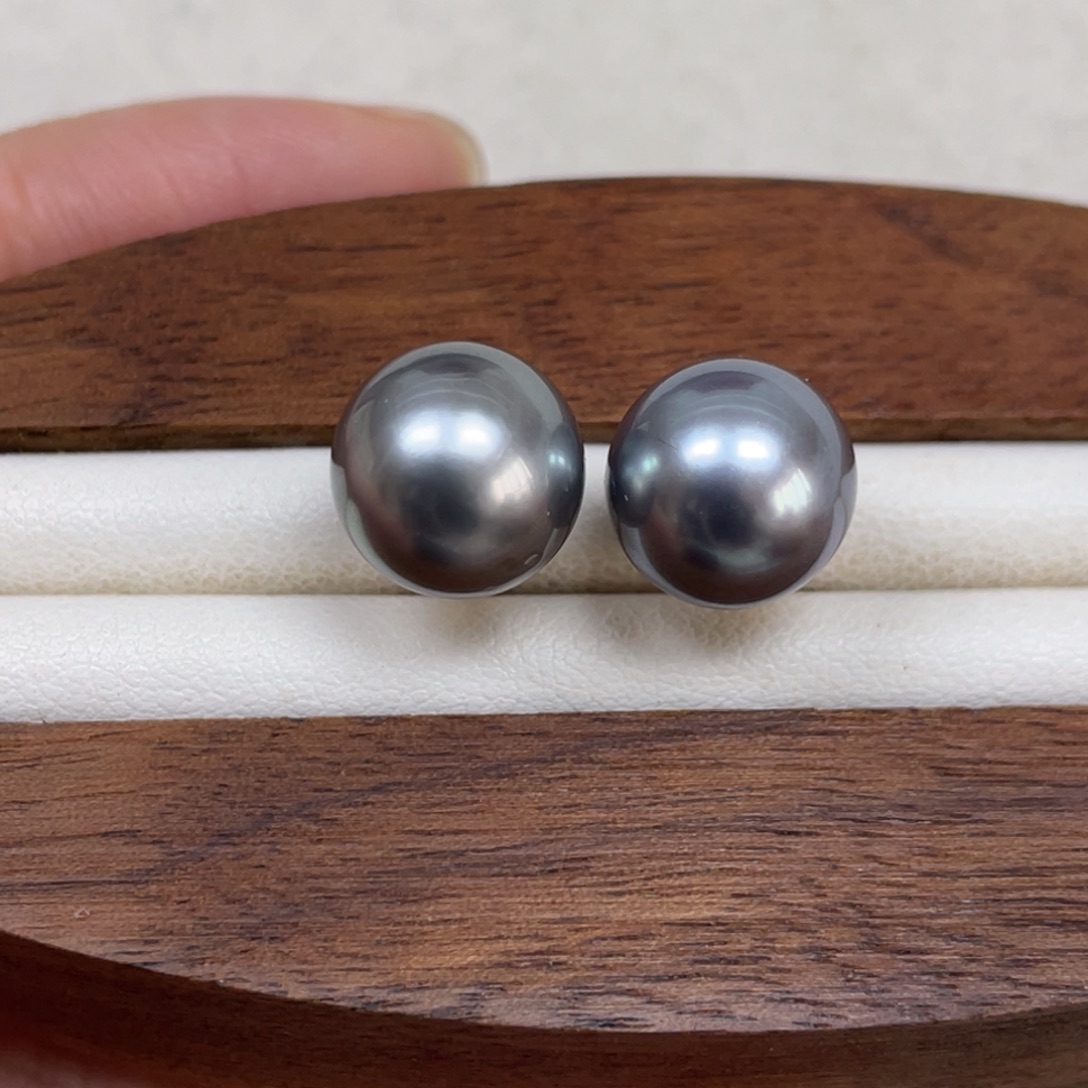 18K金镶嵌耳饰海水珍珠10-11