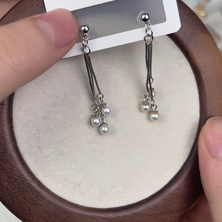 银S925镶嵌天然珍珠淡水珍珠