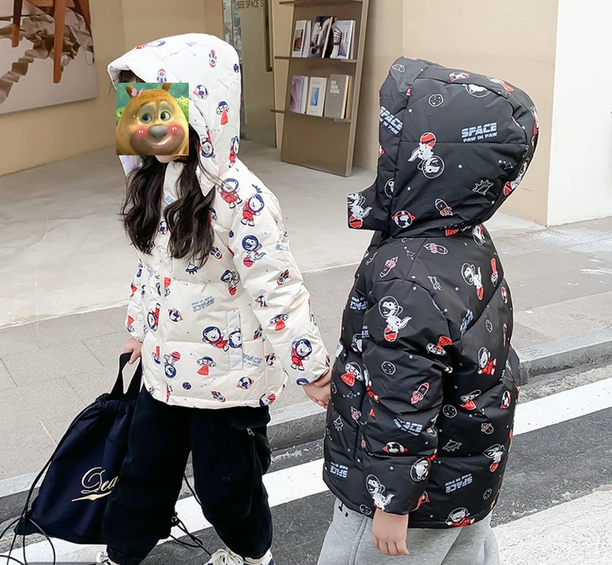 印花卡通熊熊恐龙款（五售后）