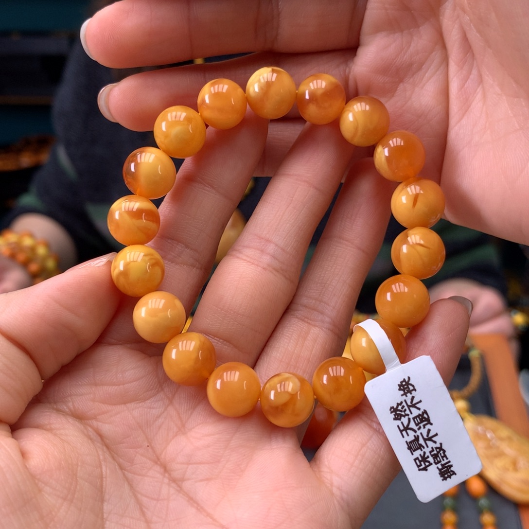 蜜蜡未镶嵌手串天然