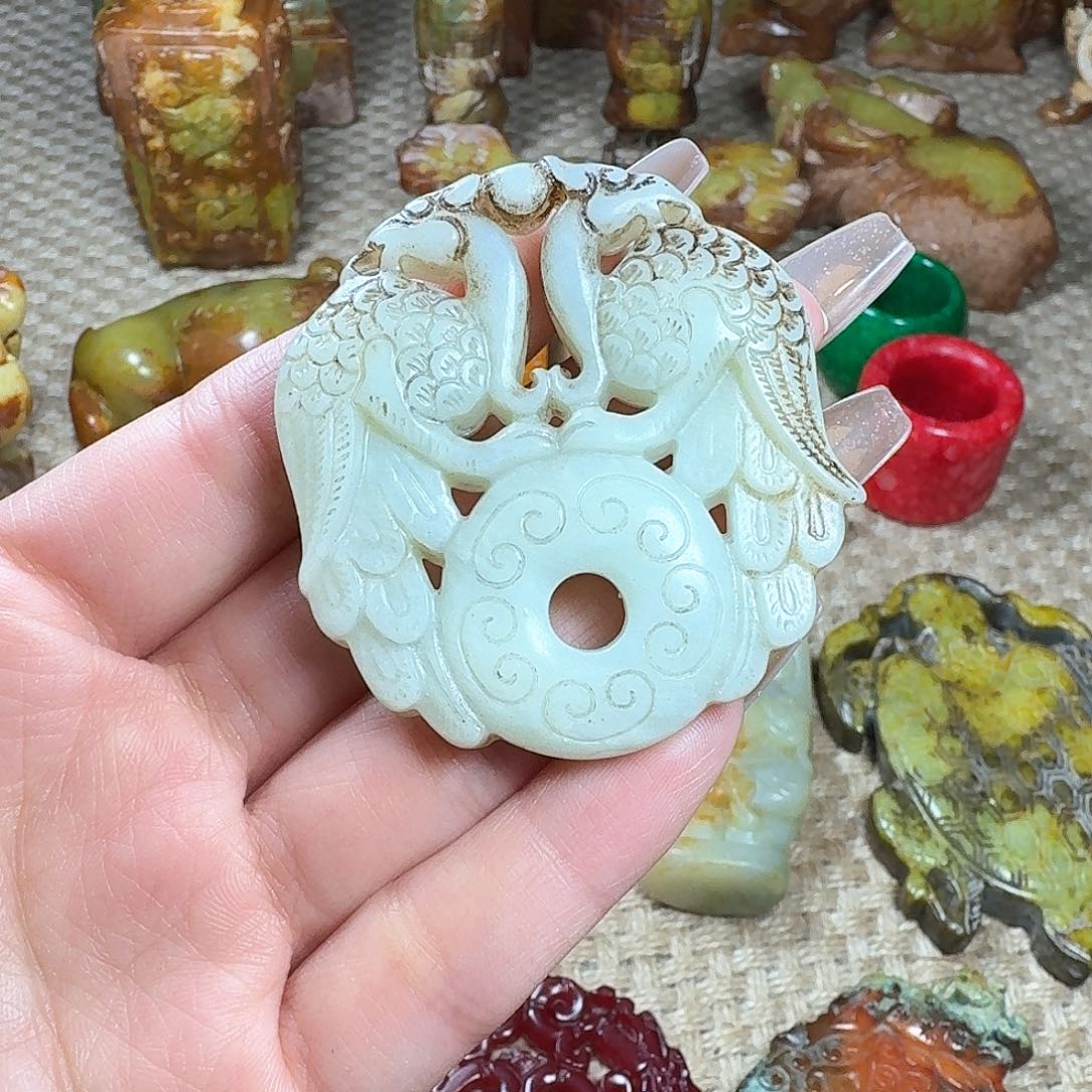 白玉菩提吊坠挂件
