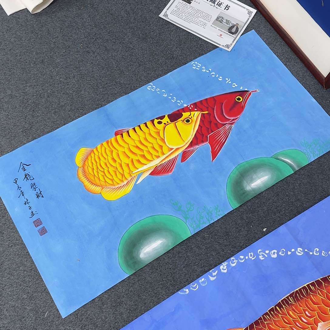 国画尺寸50X100手绘作品 