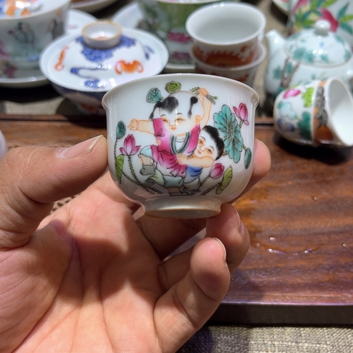 纯手绘精品盖碗杯