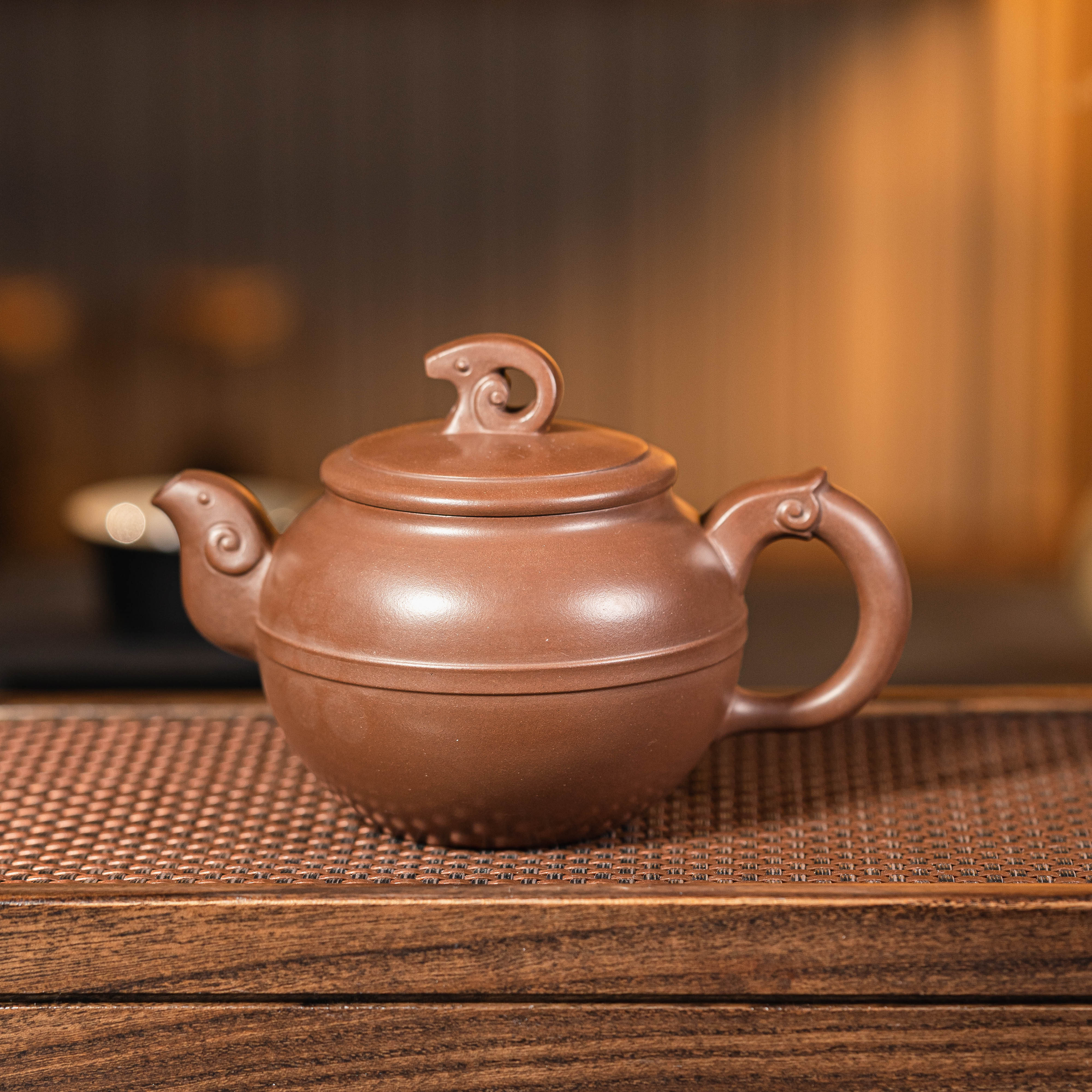 XF-011  薛锋  宜兴手工紫砂    三羊开泰