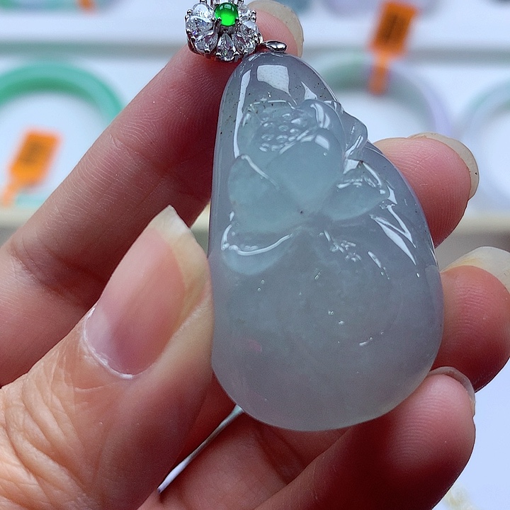 颈饰银S925镶嵌翡翠翡翠