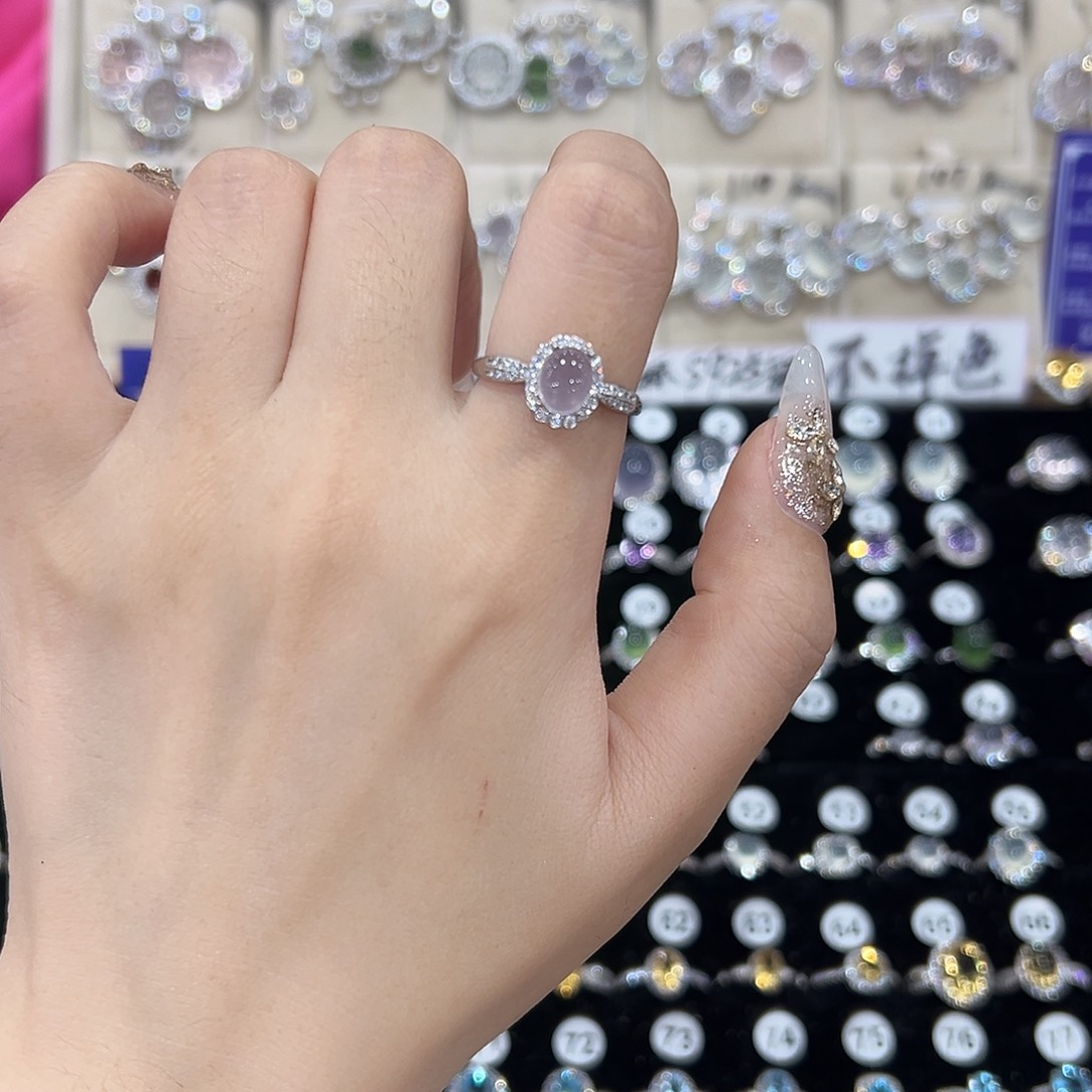 ᦗ***糖戒指萤石银S925镶嵌