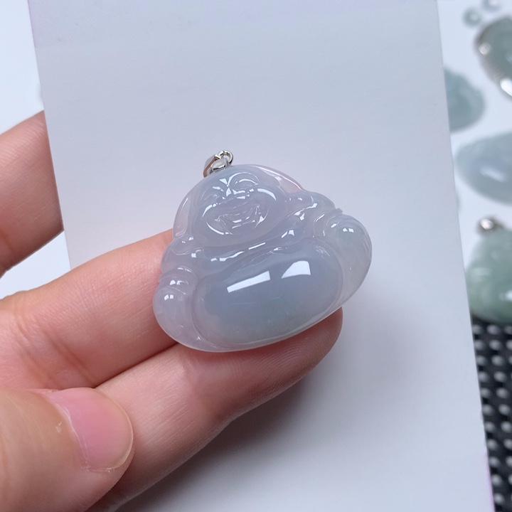 翡翠未镶嵌颈饰佛公