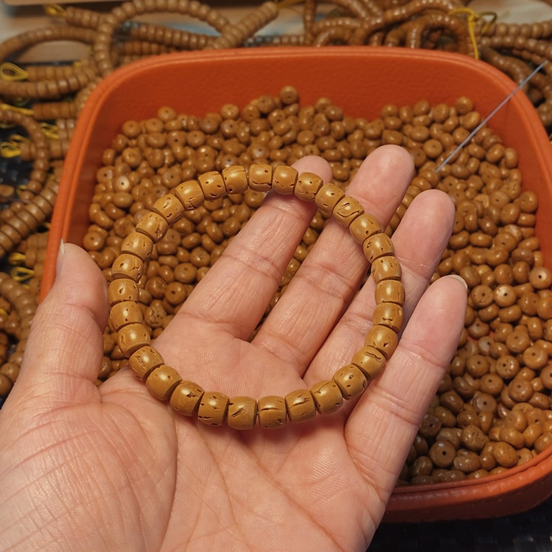 桃核手串༺****8/7尺寸单圈