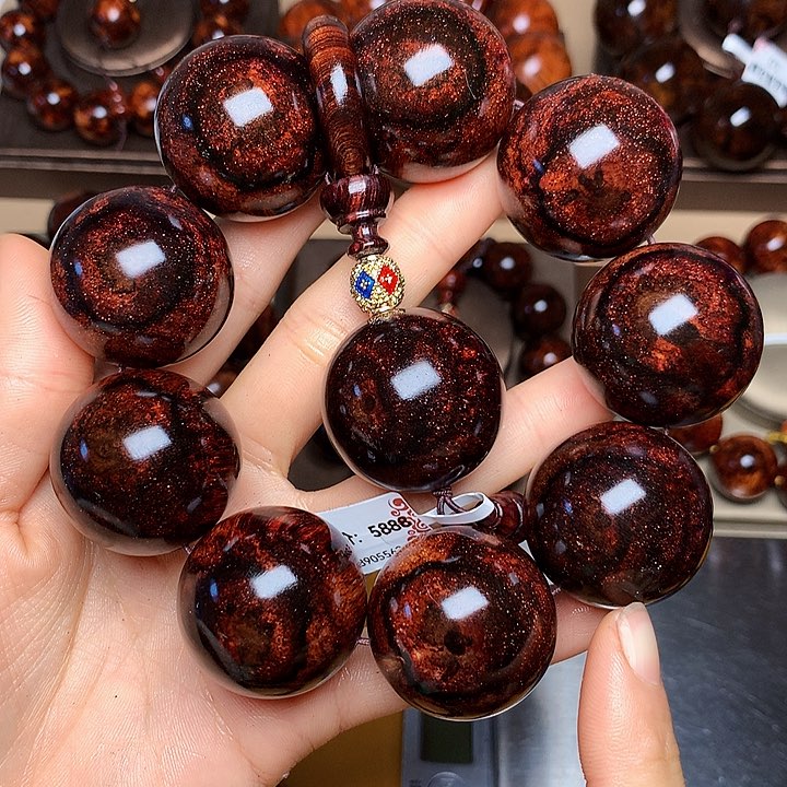 花梨木类手串/手链黄花梨风化料老挝花梨土埋料3.0