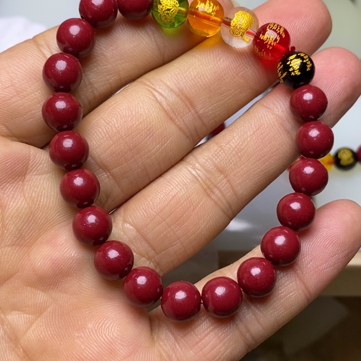 天然辰砂卡 8 手串