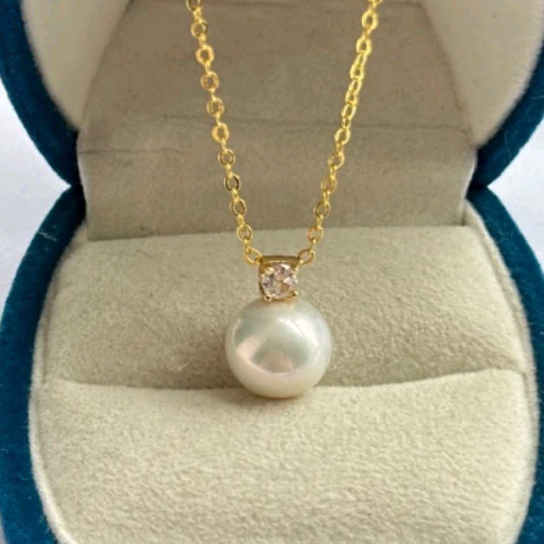 天然淡水珍珠13-14mm巨无霸戴妃吊坠D888