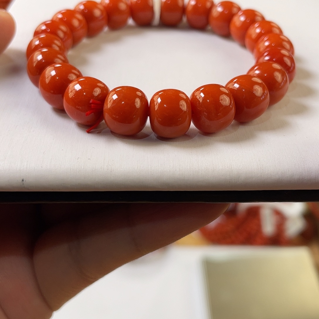 南红玛瑙未镶嵌手链10mm+