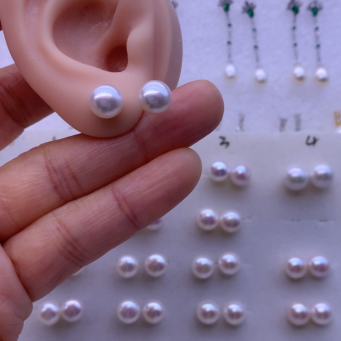 淡水珍珠耳饰合金