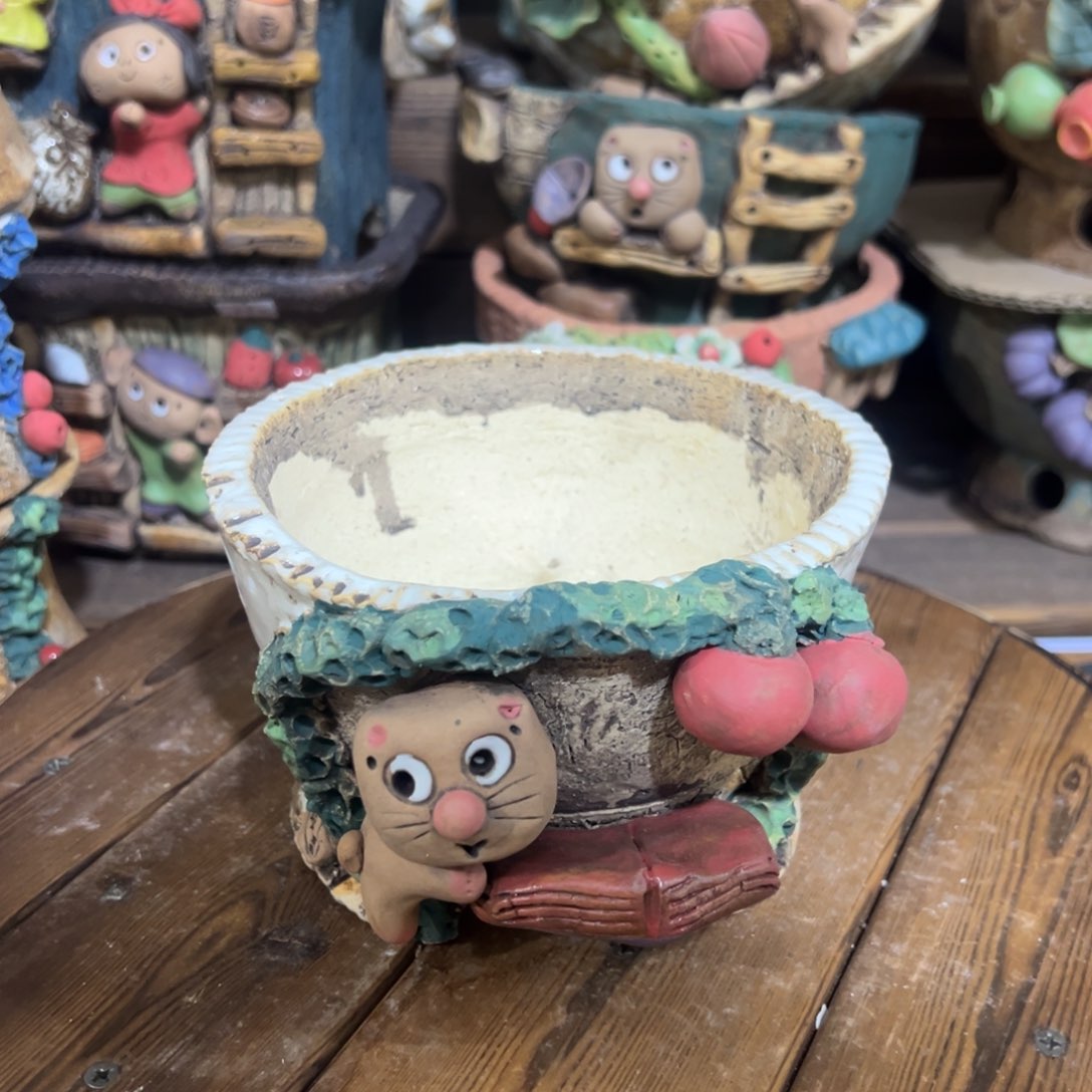 红陶嘻哈多肉花盆