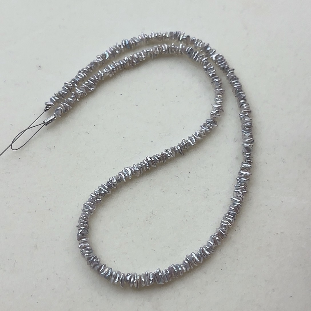 海水珍珠银S925镶嵌颈饰Keshi 