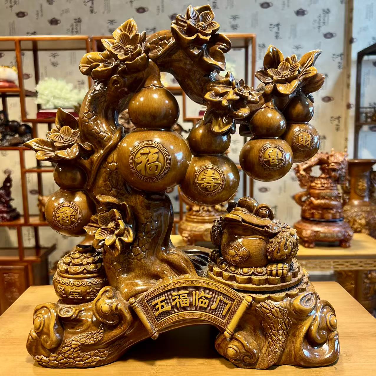 五福临门葫芦家居摆件