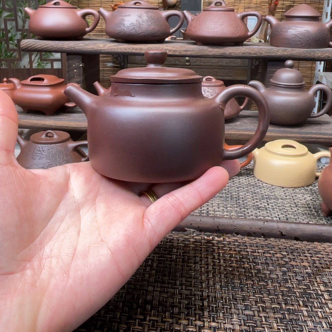 紫砂茶壶宜兴原矿紫砂手工制150